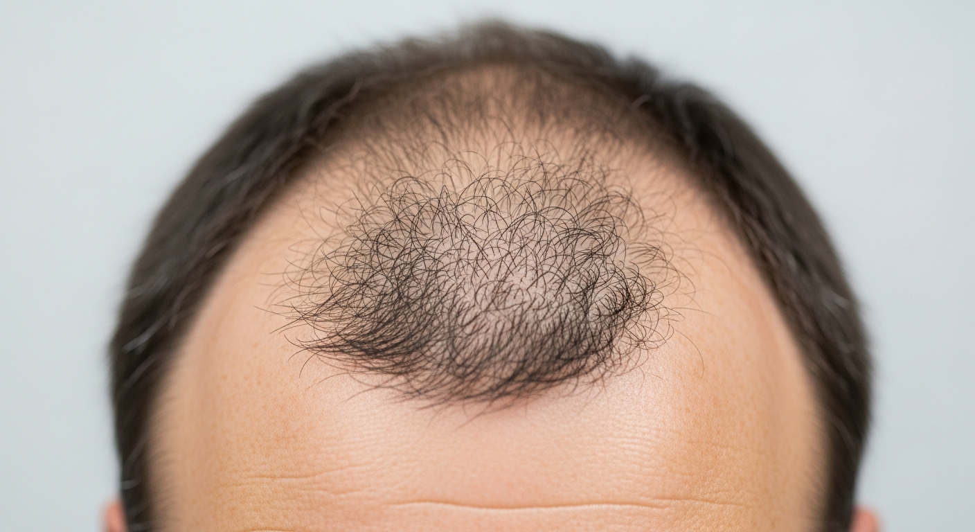 Before and after hair growth results for Alex P. after 120 Days