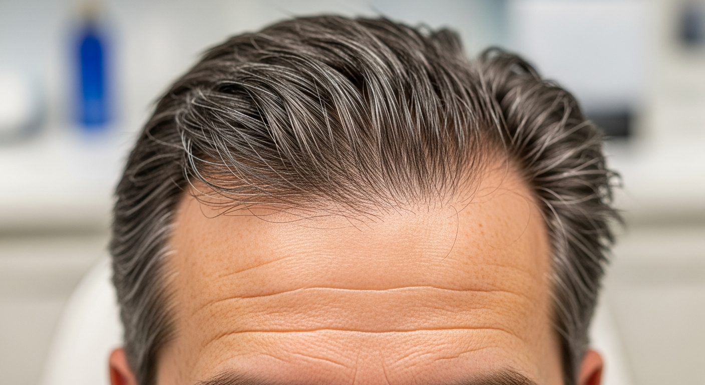 Before and after hair growth results for Tom W. after 90 Days