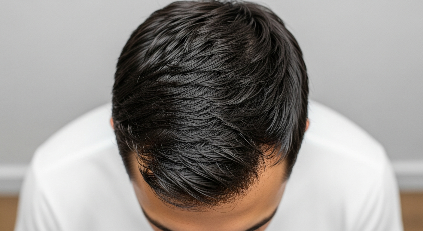 Before and after hair growth results for Nick S. after 90 Days